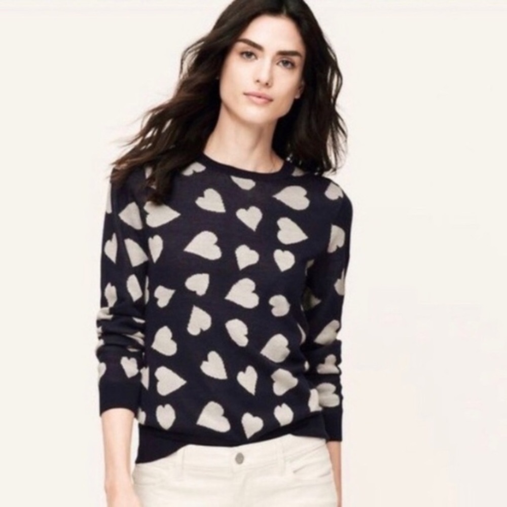 LOFT heart sweater
